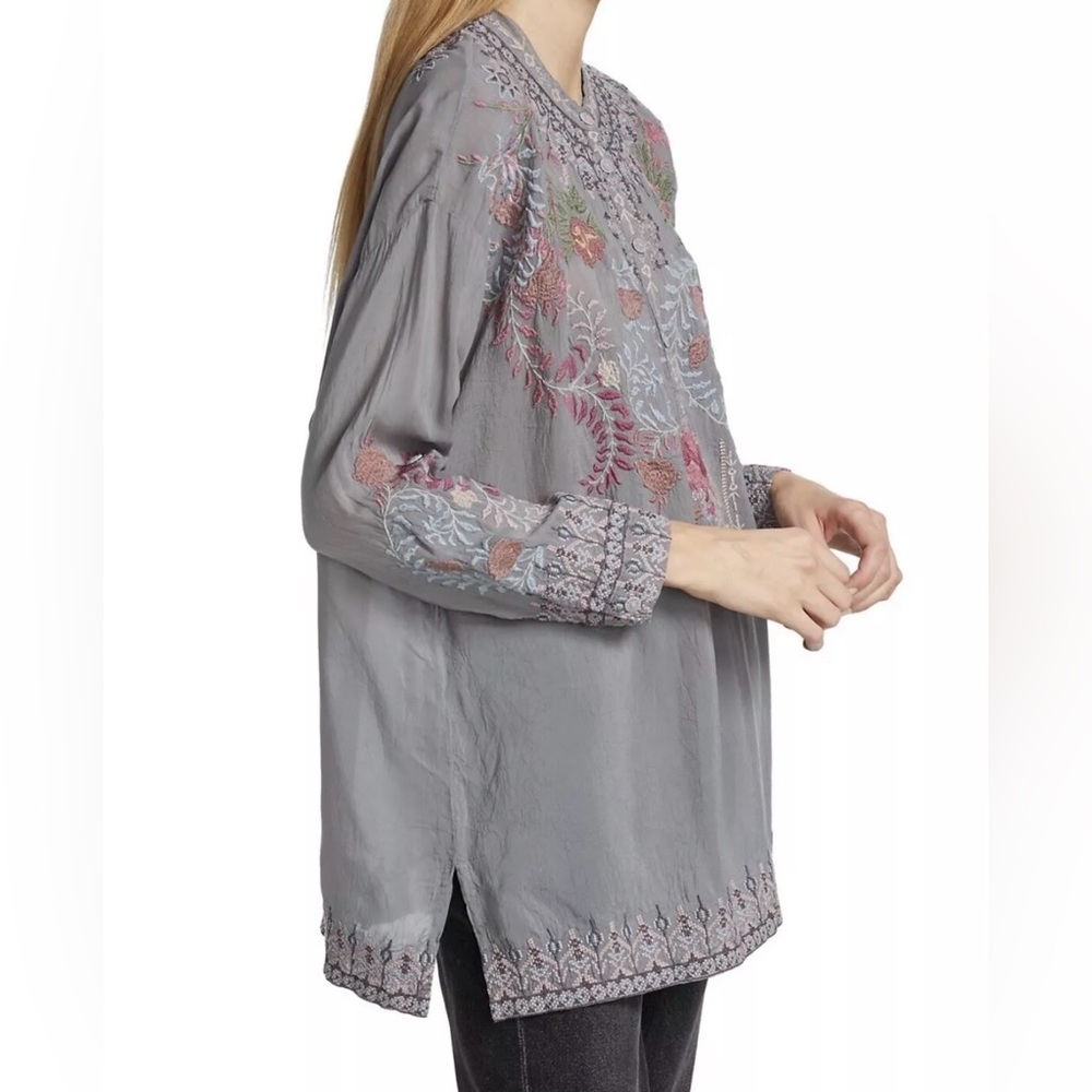 Johnny Was Sundae Top Blouse Tunic in
Cloudburst  Size S - Picture 2 of 9